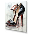 thumbnail image 2 of Designart "Black And Red High Heels Euphony II" Fashion Canvas Wall Art, 2 of 5