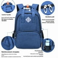 thumbnail image 2 of Primary School Student Schoolbag Male Grade 3-6 Junior's Schoolbag Female Double Backpack,6384 Royal Blue, 2 of 2