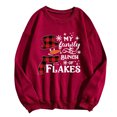 thumbnail image 2 of Clearance Rciityk Christmas Gifts Womens Crewneck Pullover Sweatshirt Casual Winter Fleece Letter Santa Hat Printed Long Sleeve Sweaters Tops - Fall/Winter Savings Clearance, 2 of 3