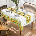 thumbnail image 2 of Summer Spring Tablecloth 60x60 Inch, Watercolor Sunflower Table Cover for Party Picnic Dinner Decor, 2 of 6