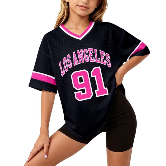 Kiijoy Summer Girls T-Shirt Casual Athletic Short Sleeve T Shirt Sports Tee, Sizes 2-16