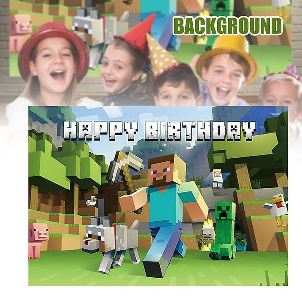 Chant-O-Fêtes Party - Un grand garçon fêtait son 7è anniversaire hier! Vous  aurez deviné qu'il aime Minecraft. 😍 Re-créez cette déco dans la  thématique de votre choix en venant nous voir! #minecraft #