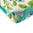 thumbnail image 3 of Jordan Manufacturing 17" x 19" Bettina Aqua Cream Floral Rectangular Outdoor Chair Pad Seat Cushion with Ties (2 Pack), 3 of 11