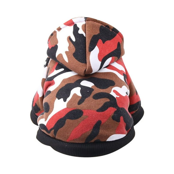 Pet dog clothes camouflage clothes pet clothes two feet with hat clothes autumn and winter models