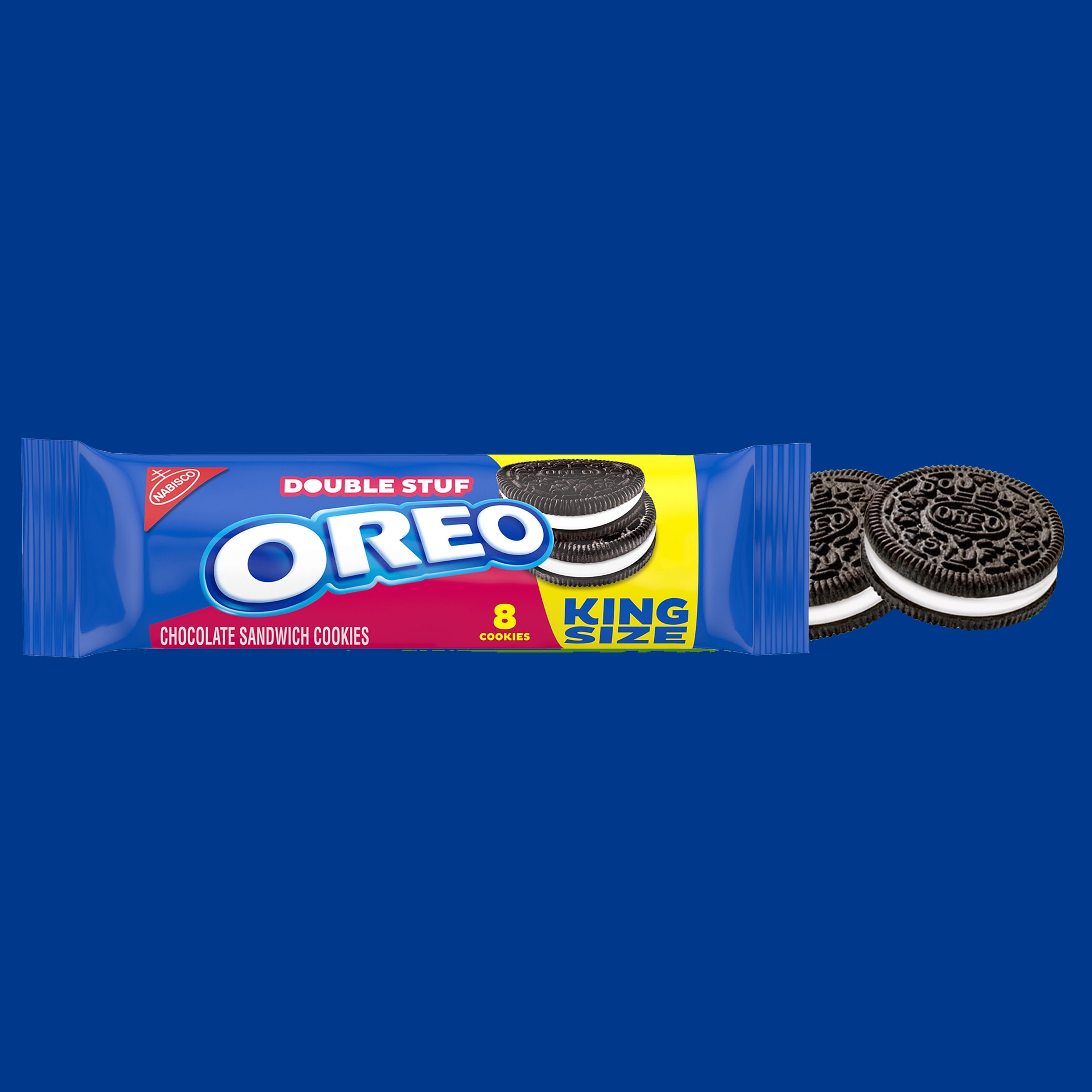 (3 pack) OREO Double Stuf Chocolate Sandwich Cookies, King Size Snack Pack, 4.1 oz