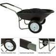 thumbnail image 4 of Pure Garden 2-Tire Wheelbarrow with 300lb Capacity and Padded Handle, Black, 4 of 8