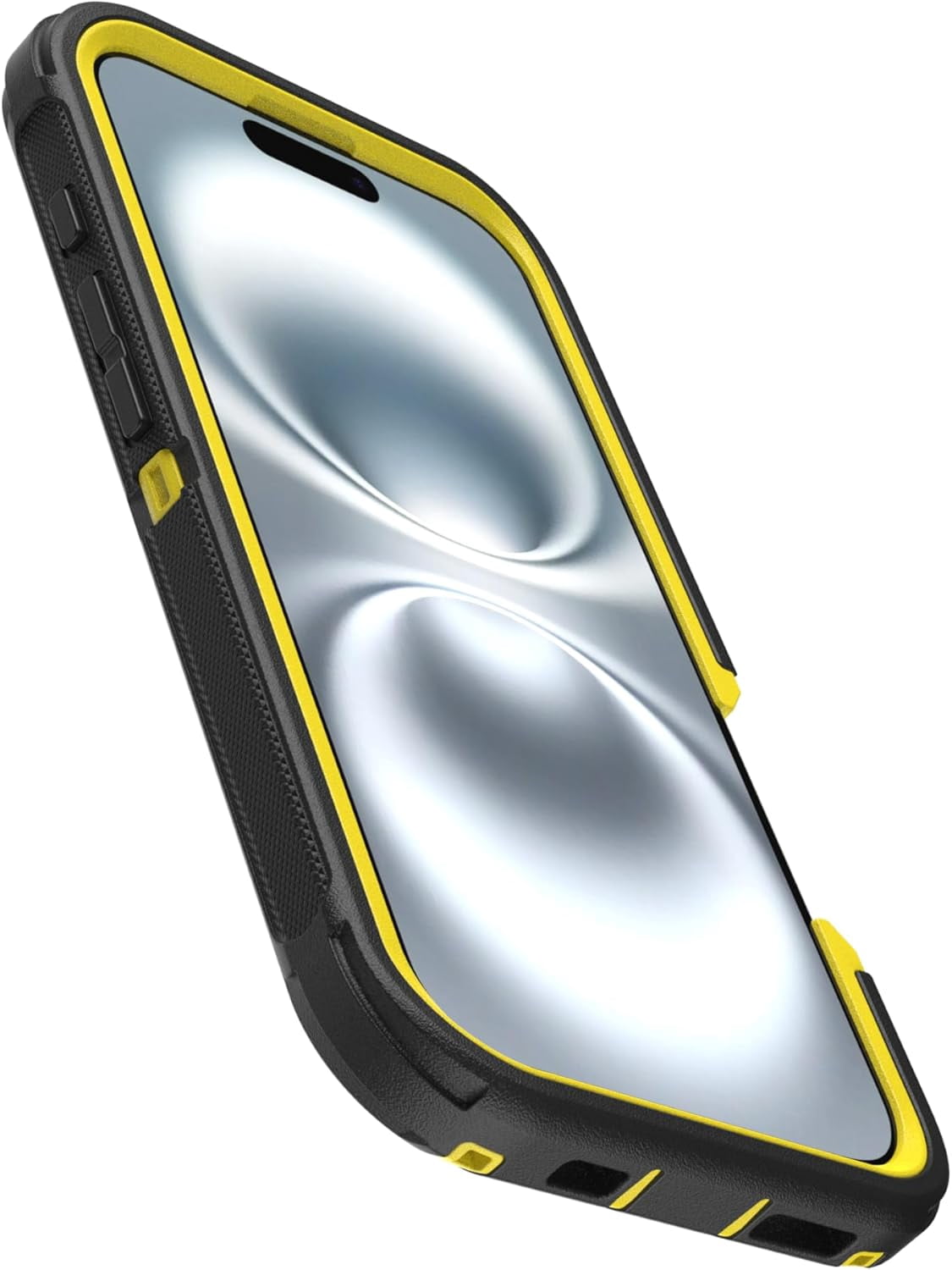 OtterBox iPhone 16 (Only) Defender Series MagSafe Case, Night Rever (Yellow & Black),Holster Clip Included, Built-in Magnets, Screenless, Rugged & Durable, with Port Protection, Non-Retail Packaging