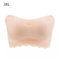 thumbnail image 1 of Sujetador sin tirantes recogido, antideslizante, sujetador de talla grande, ropa interior superior de tubo fino para vestido de novia, beige, 3L Kearding AP001172-21B, 1 of 7