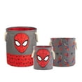 thumbnail image 1 of Marvel Spiderman Kids Fabric Round Nestable Storage Bin Set, 3-Piece, 1 of 7