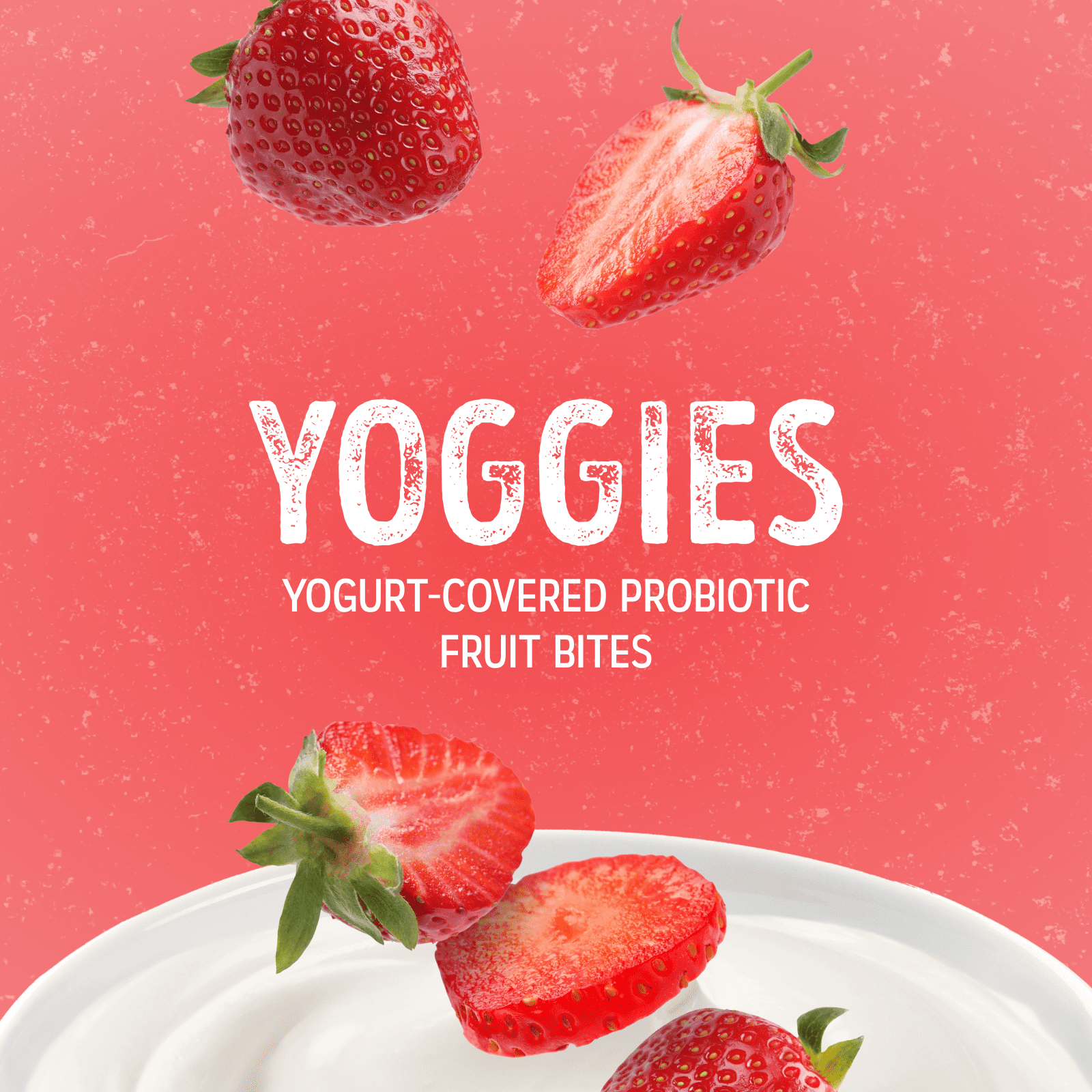 Nature’s Garden Probiotic Yoggies Strawberry, 21oz (0.7oz x 30) - Pack of 4  – Yogurt-Covered Real Fruit Bites – Gluten-Free, Non-GMO, High-Fiber Snacks for Adults & Kids