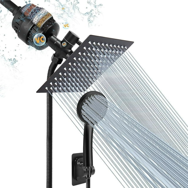 Cabezal de ducha NearMoon Filtered Rain, 20 cm, combinado de alta presión