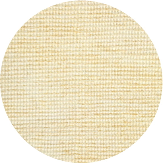 Ahgly Company Indoor Round Contemporary Peach Beige Solid Area Rugs, 7' Round