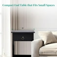 thumbnail image 4 of GHooa Night Stand Bedside Table with Drawer Wooden Side Tables Bedroom Night Stands Small Nightstand End Table with Drawer and Shelf Ideal for Small Spaces Bed Side Table/Night Stand - Black, 4 of 9