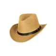 thumbnail image 1 of Top Headwear Paper Braid Cowboy Hat w/ Buckle Band - Light Brown, 1 of 1