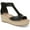 Black Smooth, variant on Giani Bernini Womens CAYLAA Faux Leather Ankle Strap Wedge Sandals