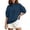 Navy, variant on Oversized Mock Neck Long Sleeve Sweatshirt for Women Relaxed Fit Solid French Terry Pullover Casual Daily Loungewear Tops