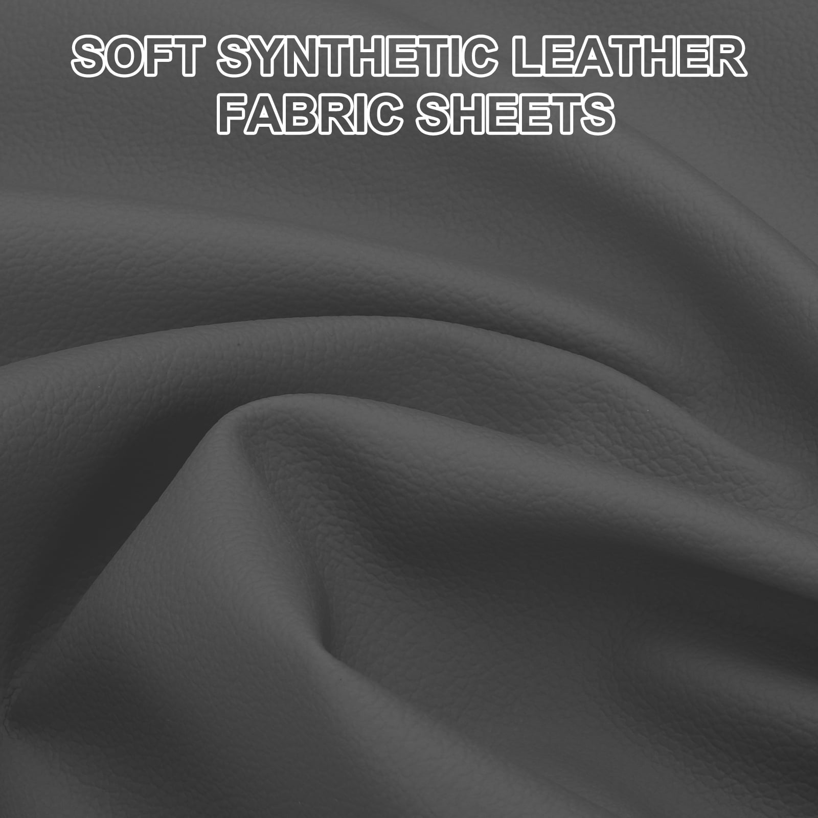63x39.4in Faux Leather Sheets,  Faux Leather Fabric Sheets Vinyl Fabric Synthetic Soft Waterproof PU for Replacement Upholstery Car, Gray