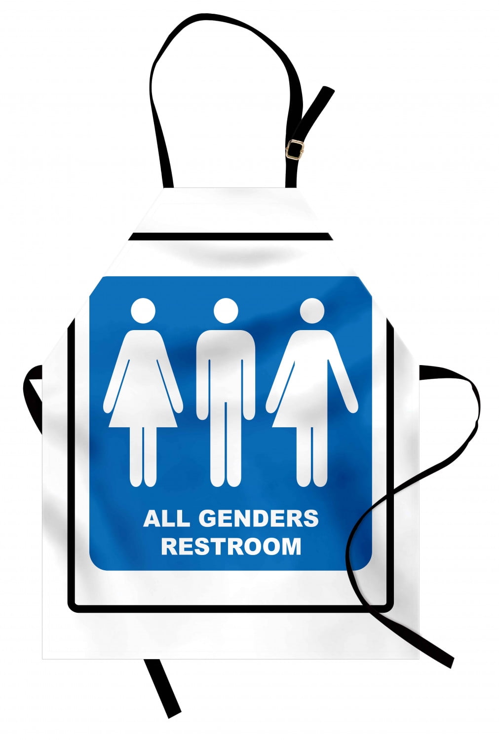 Queer Apron, All Genders Restroom Sign Calligraphy with Unisex Male ...