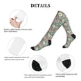 thumbnail image 5 of Lsque Rose Flowers Pattern Sport Compression Socks for Men & Women 15-20 mmHg Knee High Nurse Pregnant Running Medical and Travel Athletic, 5 of 6