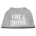 thumbnail image 1 of Like A Boss Screen Print Shirt Grey Med (12), 1 of 2