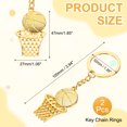thumbnail image 2 of Uxcell Basketball Hoop Keychain, Mini Cute Sports Basketball Key Chain Gold, 2 of 7