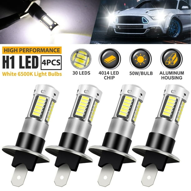 TopOne 4Pcs H1 LED Headlight Bulb Kit 360 Degree High Low Beam Fog