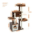 thumbnail image 6 of Pefilos 51" Cat Tree House for Indoor Cats Wall Cat Condo for Multiple Cats with Sisal-Covered Scratching Posts and Cooling mat for Kitten Light Cat Trees and Towers for Large Cats, Brown, 6 of 8