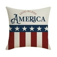 thumbnail image 2 of 4th of July PALIFEUR Pillow Covers, Indeoendence Day Linen Throw Pillow Covers, 18 x 18 Inch Patriots Pillow Case for Sofa Bedroom Coffice, Decorative Pillow Cover, 2 of 8