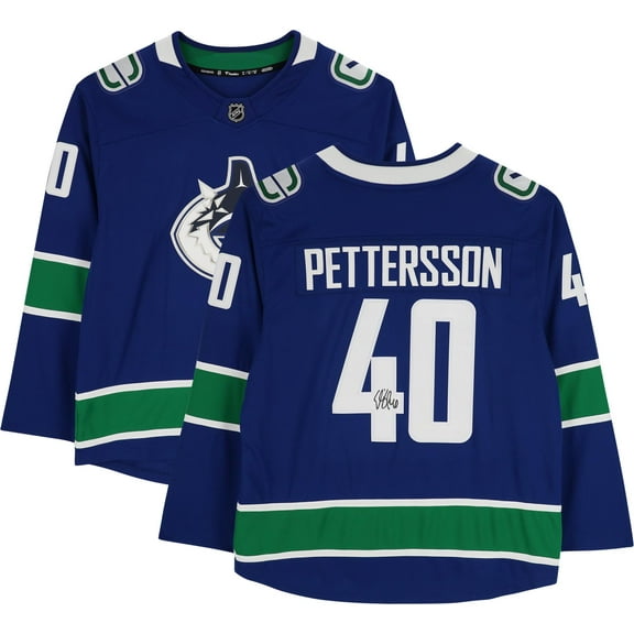 Elias Pettersson Vancouver Canucks Autographed Blue Fanatics Breakaway Jersey - Fanatics Authentic Certified