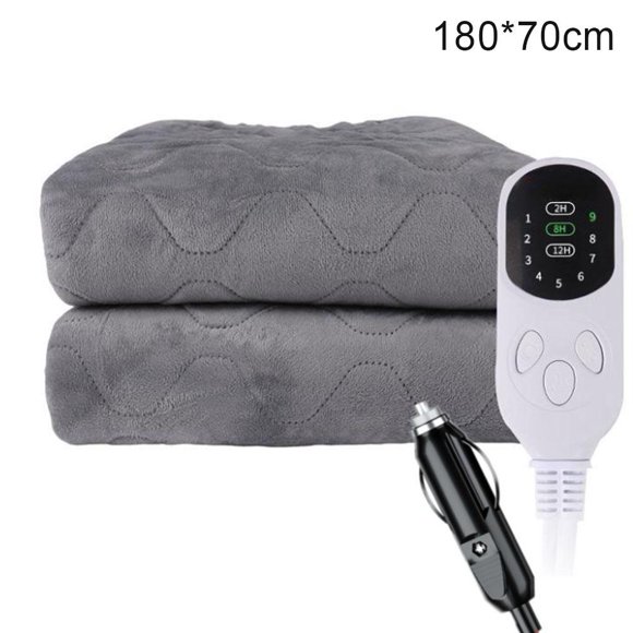12-Volt Heated Car Blanket, Portable Electric Blanket for Car, Truck, SUV, RV, Portable Electric Automobile Heating Throw Warm Gifts for Camping, Traveling