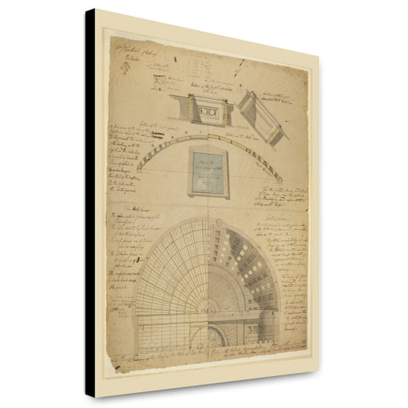Canvas Print: United States Capitol, Washington, D.C. Framing & Ceiling Plan -
