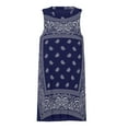 thumbnail image 3 of Bandana Blue Spring Summer Dresses for Women Fashion T-shirt Dress Casual Sleeveless Loose Sundress with Pockets, 3 of 5