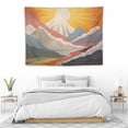 thumbnail image 3 of GOSMITH  Mountain Sun Boho Tapestry,Simple Art Sunrise Nature Tapestry Sunset Landscape Abstract Aesthetic Wall Bedroom Living Room Decor College Dorm Wall Hanging, 3 of 7