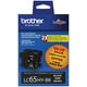 thumbnail image 1 of Cartucho de tinta Brother LC65HYBK2 de alto rendimiento paquete de 2 unidades negro, 1 of 1