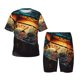 thumbnail image 1 of Fotbe Underwater Treasure Chest Pijama Estampada de 2 Piezas para Niños – Ropa de Dormir de Manga Corta Cómoda para Niños y Niñas, Camiseta y Shorts de Algodón-Medium, 1 of 6