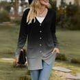 thumbnail image 5 of Delayuji Women’s Long Cardigan Gradient Color Lightweight Soft Knit Cardigan For Women Long Sleeve Open Front Tops With Pockets Spring Trendy, 5 of 6