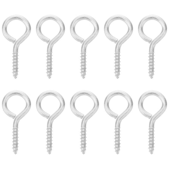 RENACLIPY General Users Eye Screw Hooks Silver 10Pcs 6.2X2.8Cm