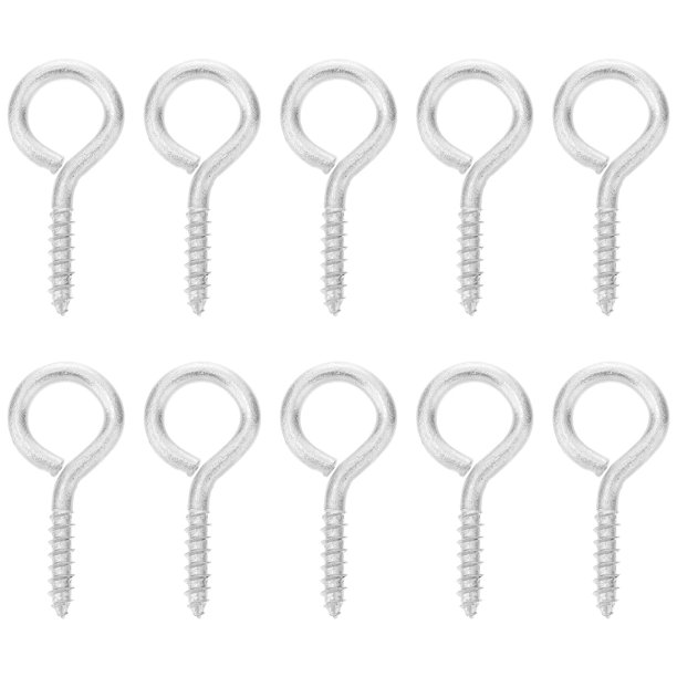 10pcs Antirust Self Tapping Eye Screw Hooks Eye Bolts Eye Hooks for