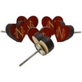 thumbnail image 3 of IBA Indianbeautifulart Red Engraved Knobs 10 Pc Furniture Wooden Scallop Knobs Rustic Drawer Pull, 3 of 3