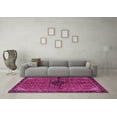 thumbnail image 3 of Ahgly Company Machine Washable Indoor Square Persian Pink Traditional Area Rugs, 5' Square, 3 of 4