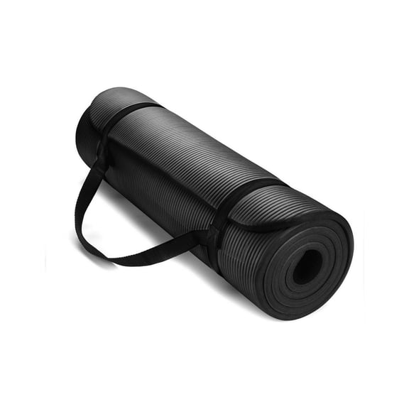 Yoga Exercise Fitness 10mm Extra Thick High Density Non Slip Mat for Yoga Camping Gym(Grey)