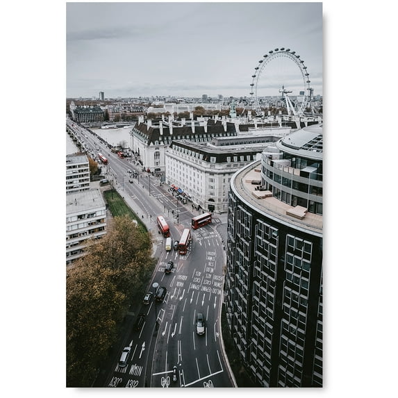 Awkward Styles London Wall Art British Themed Decor London Eye Poster Artwork Retro Poster for Room Decor Printed Photo Poster Decor Beautiful Cityscape Poster Decor London Eye Unframed Picture