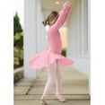 thumbnail image 4 of Arshiner Girls Long Sleeve Ballet Leotards with Shinny Skirts Criss-Cross Back Dance Dresses, 4 of 6
