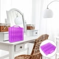 thumbnail image 4 of Estuche organizador de esmalte de uñas en Gel, soporte de 48 rejillas, divisor ajustable, salón, dormitorio, lápices labiales, compartimentos Pinceles de maquillaje y herramientas Violeta Minnieouse  CE014631-02, 4 of 6