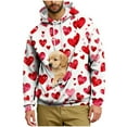 thumbnail image 5 of Oksale Valentines Day Hoodies for Men with Kangaroo Pouch Pet Carrier Sweatshirts Loose Long Sleeve Oversized Sweatshirt Cute Graphic Fashion Clothing Multicolor L, 5 of 8