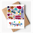 thumbnail image 1 of Bus Tower UK England Big Ben Landmark Wedding Cards Congratulations Greeting Envelopes, 1 of 3