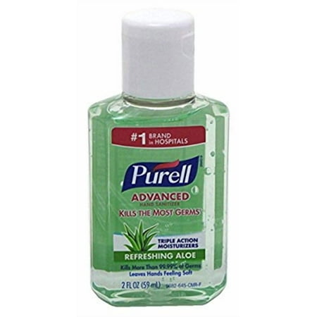 Purell Hand Sanitizer with Aloe Alcohol Ethyl Gel Bottle, 2 oz