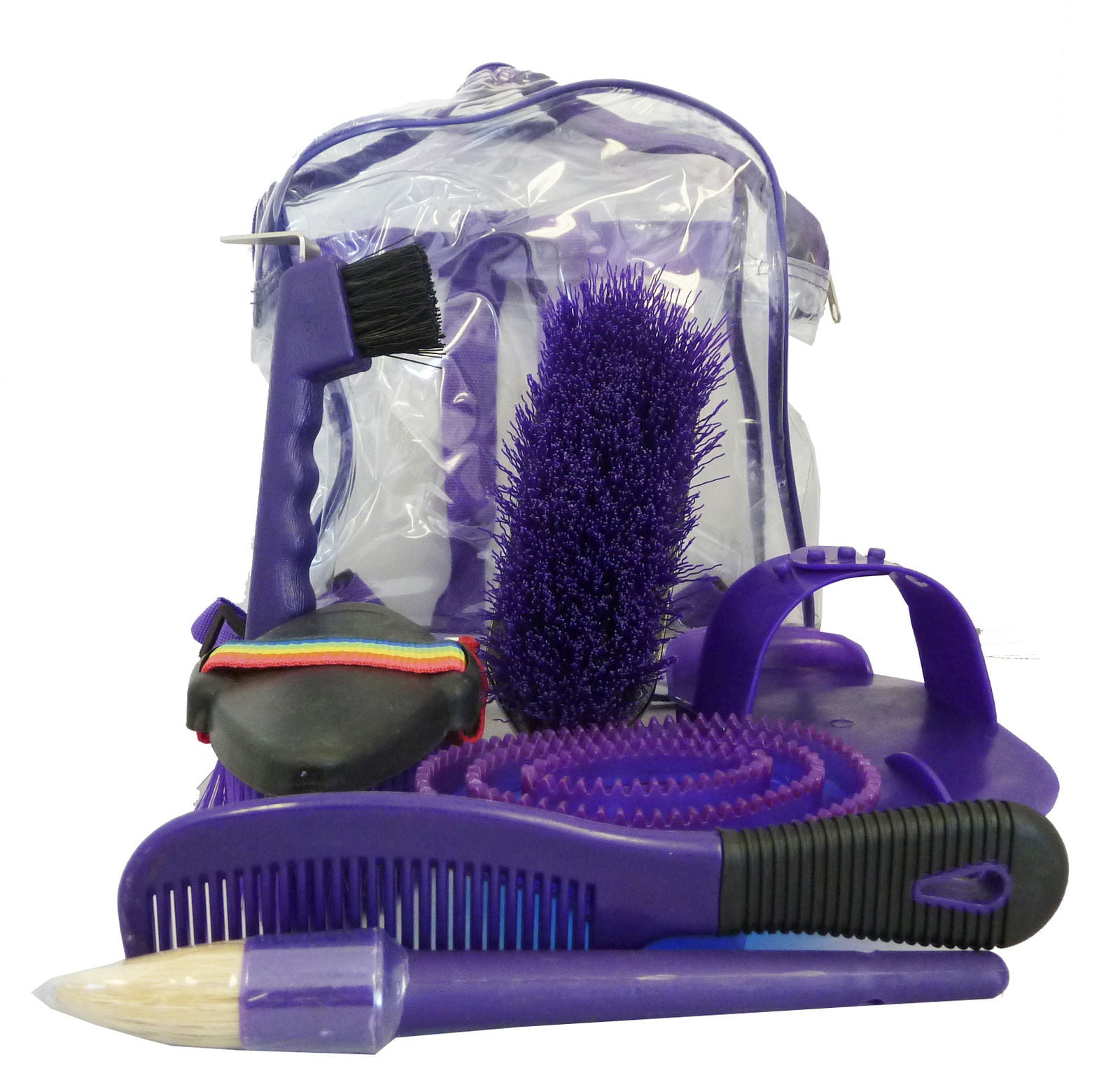 Horka Children’s Horse Grooming Mini Kit Set includes 5 Items Purple Pink Blue 