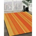 thumbnail image 3 of Ahgly Company Tapis Rond Lavable en Machine Intérieur Transitionnel Rouge Écarlate, 3 Pieds Rond, 3 of 7