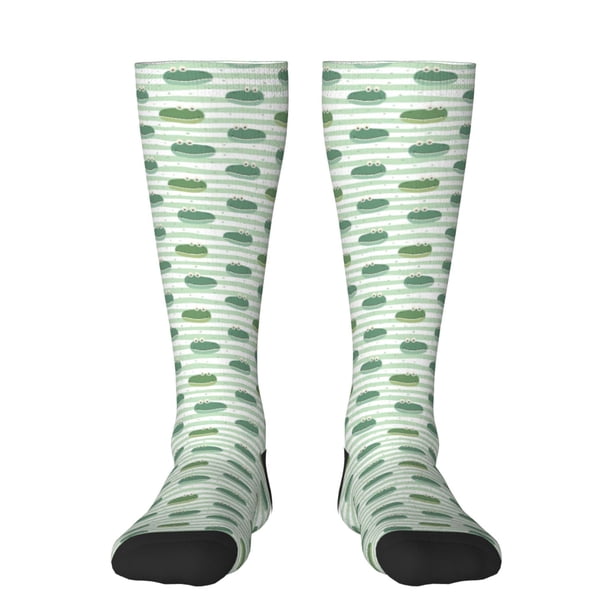 Balery Cute Crocodile Calcetines novedosos Calcetines deportivos Calcetines hasta la rodilla Calcetines de algodón Calcetines originales y geniales